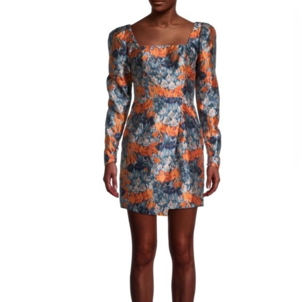 Anthropologie FLOR ET.AL Constance Floral Midi Dress Long Sleeve  SZ 12 - Picture 3 of 14